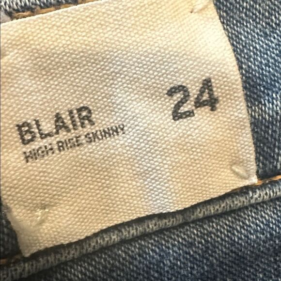 Hudson size 24 blue skinny jeans high rise Blair - Picture 6 of 6